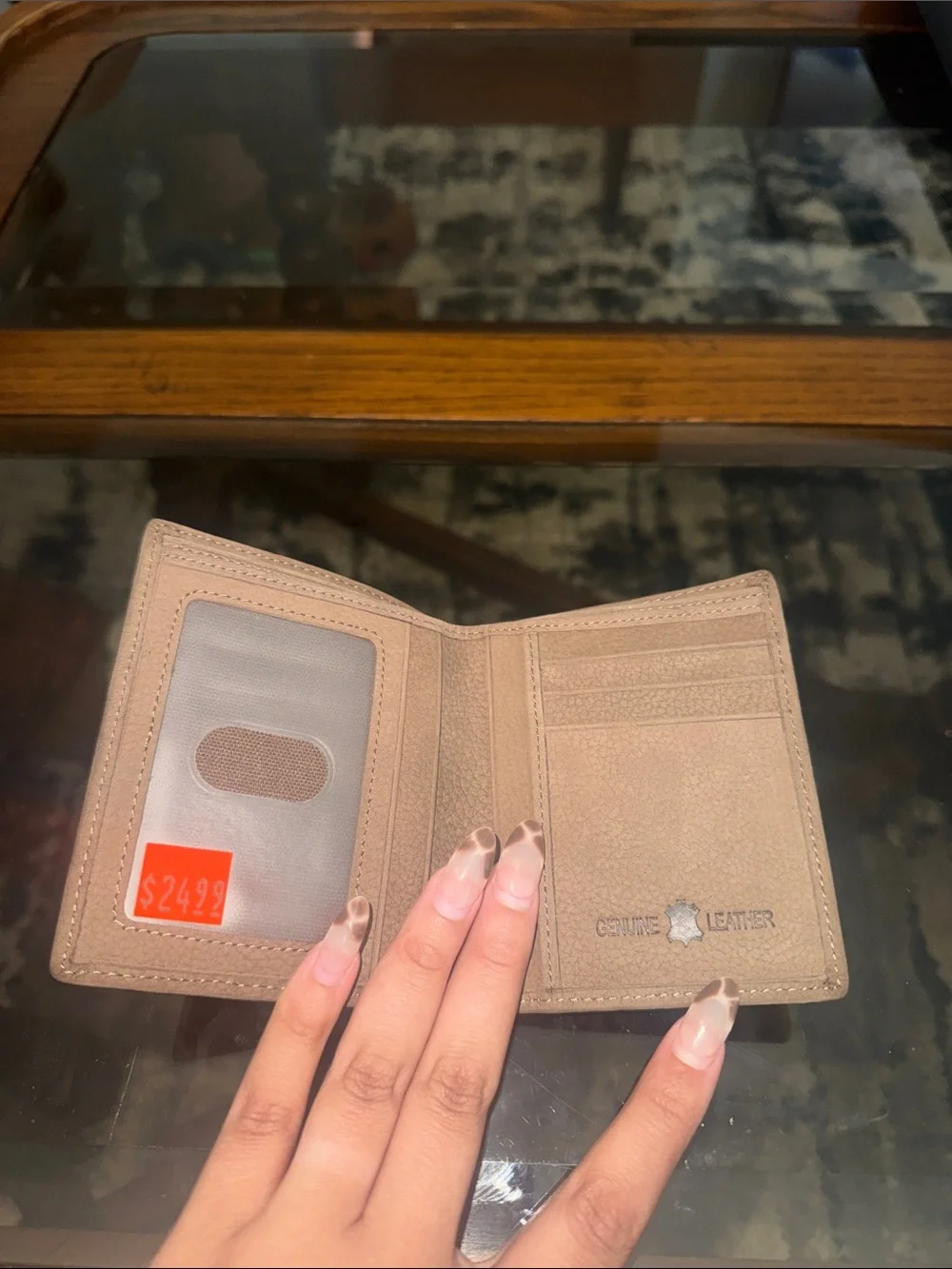 Montana West Light Tan Leather Bifold Wallet